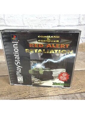PS1 Command Conquer Red Alert Retaliation Black Label Case Disc 1 Untested READ
